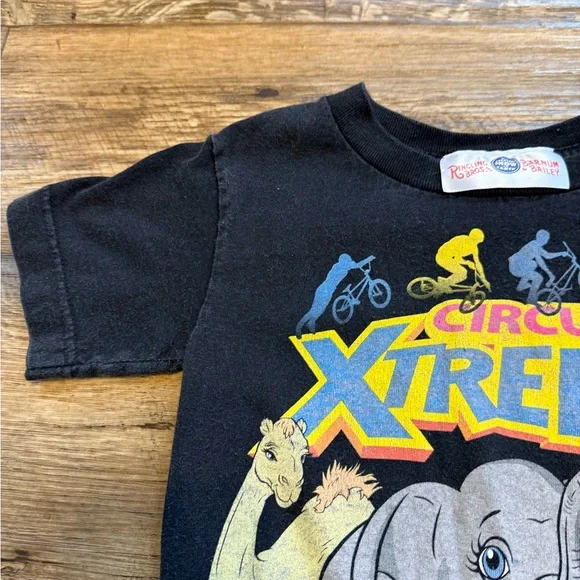 Vintage Ringling Brothers Circus Xtreme Black Graphic Tee Shirt - Picture 3 of 5